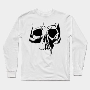 Vampire Skull. with. one fang. Long Sleeve T-Shirt